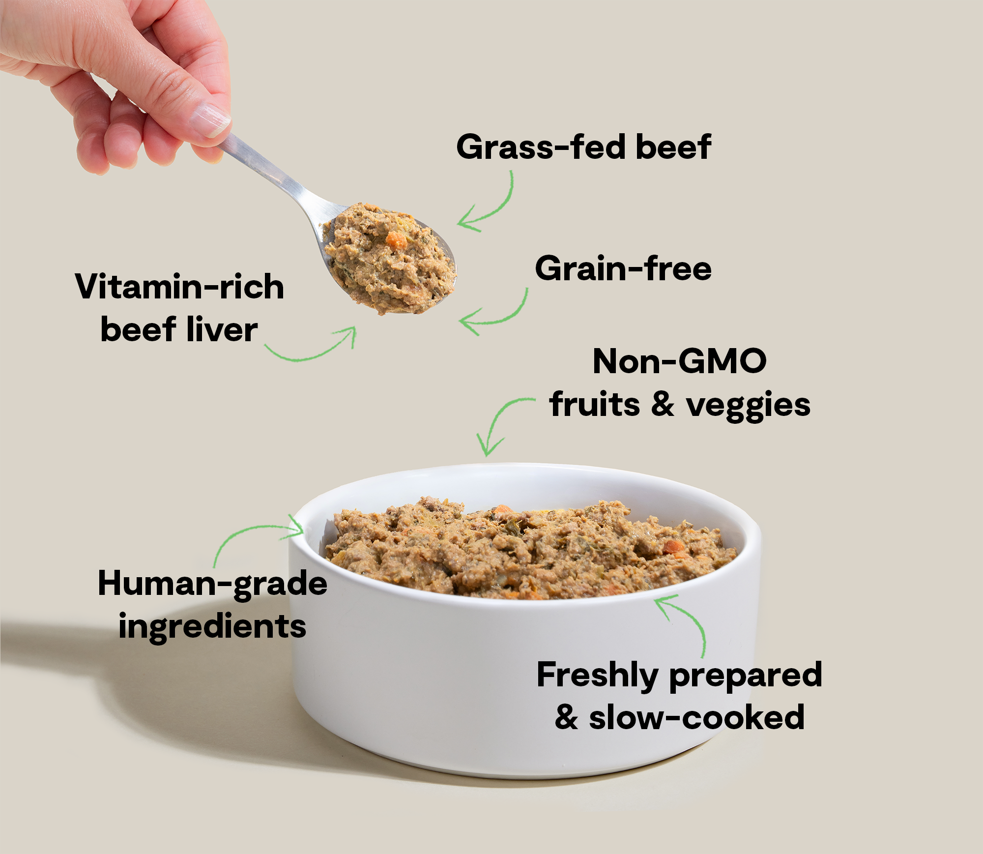 Grass-Fed Beef Grain-Free Freshly Crafted Dog Food