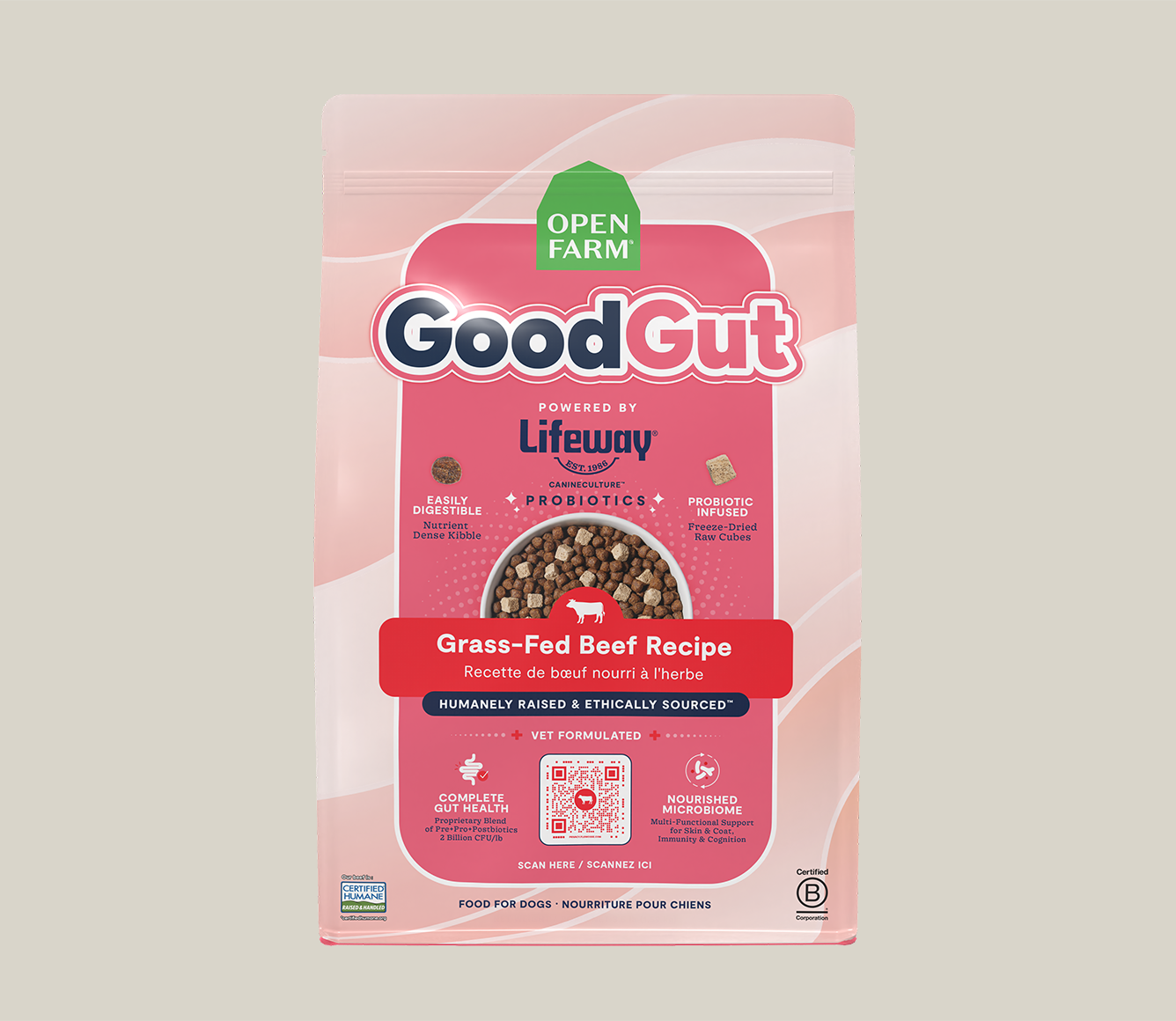 GoodGut Grass Fed Beef Dog Kibble