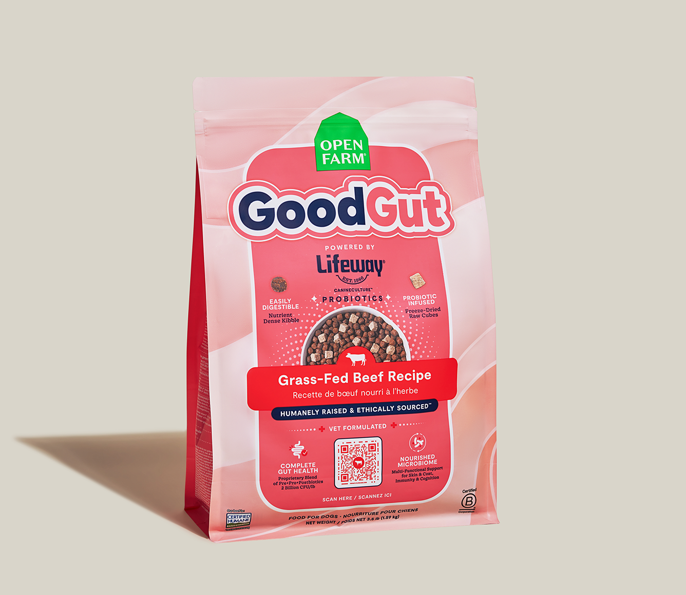 GoodGut Grass-Fed Beef Dog Kibble