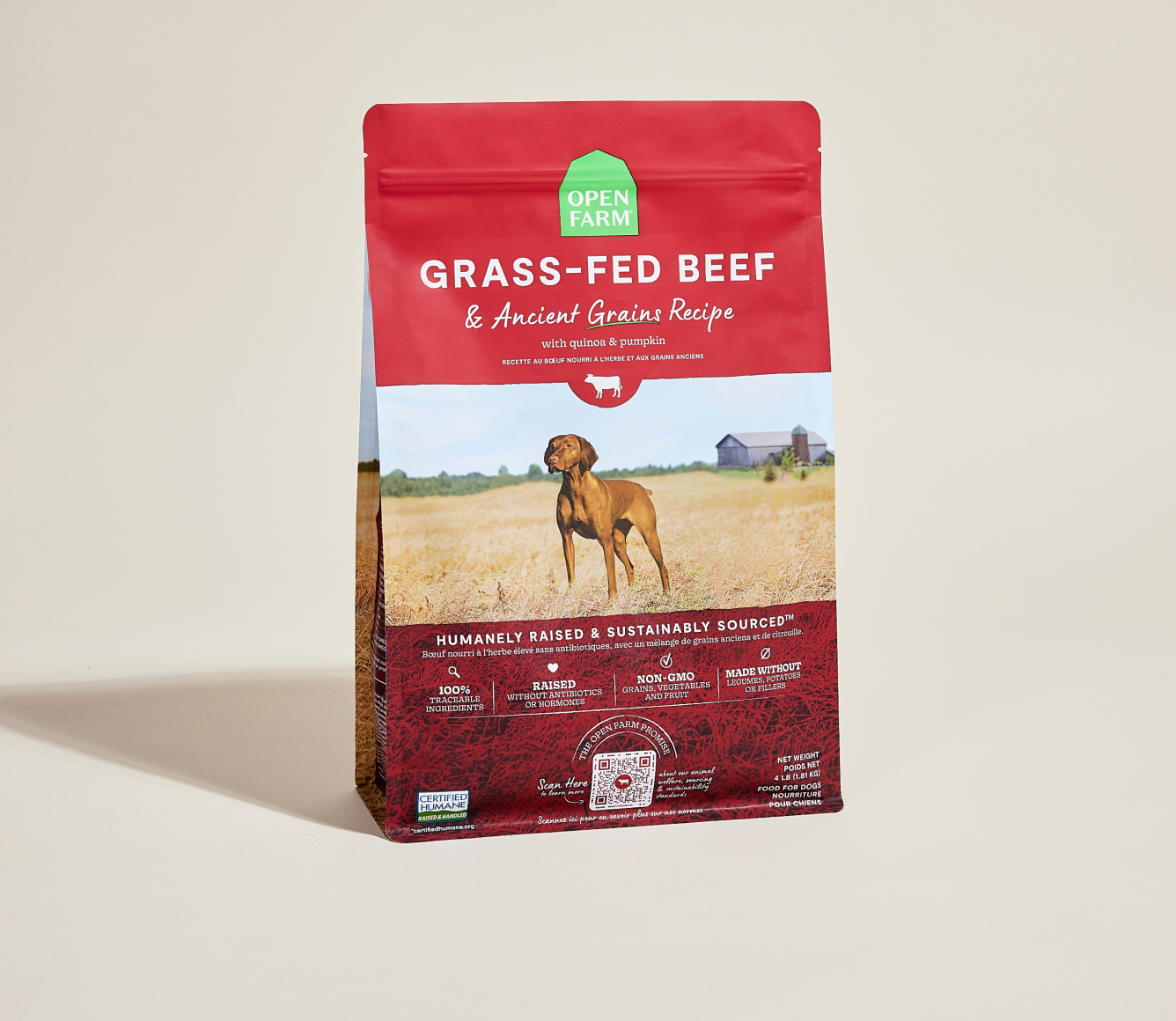 Beef Dog Kibble with Ancient Grains | Proudly Canadian Dog Food | Open ...