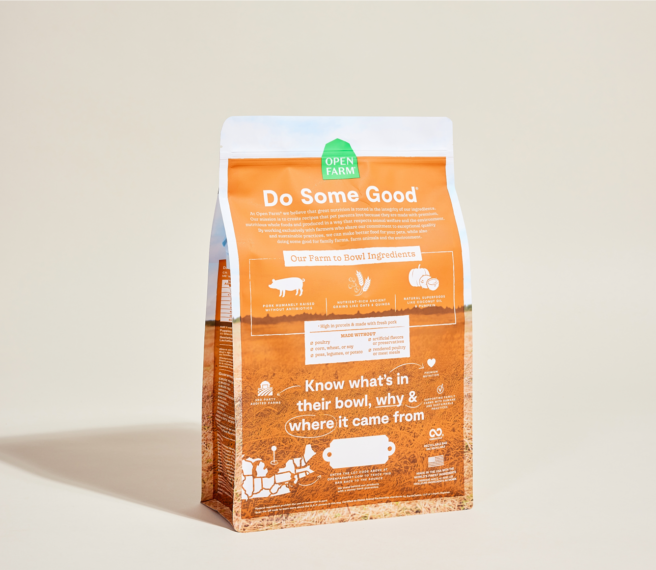 Farmer's Table Pork & Ancient Grains Dog Kibble