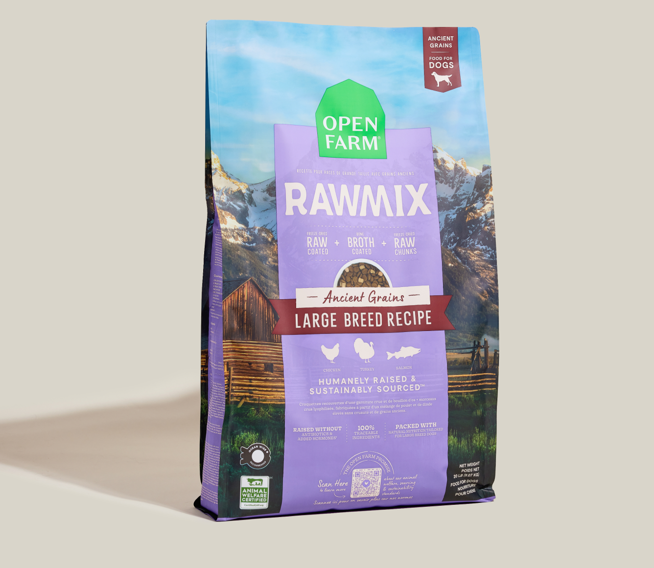 RawMix Large Breed Ancient Grains Dog Kibble