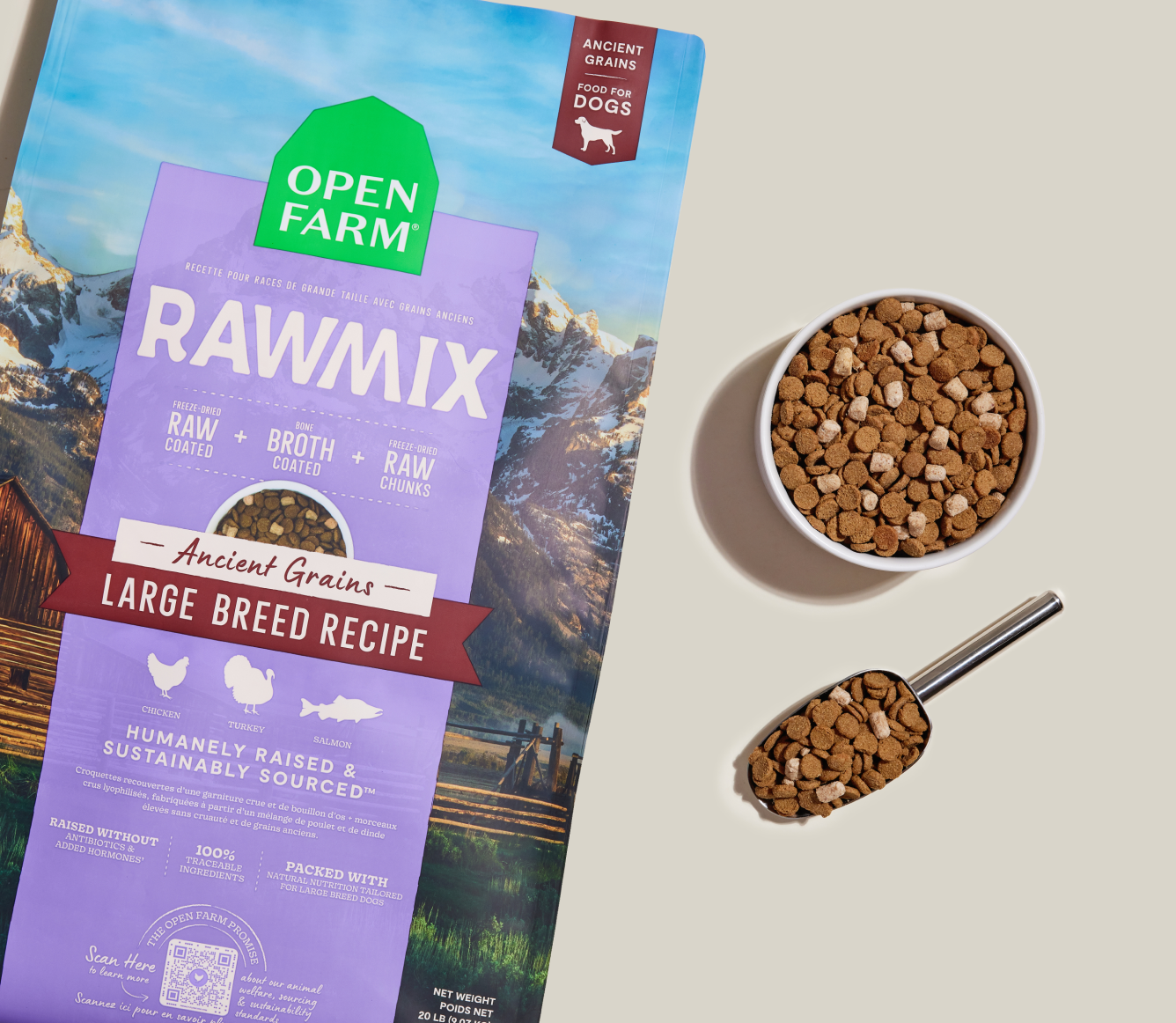 RawMix Large Breed Ancient Grains Dog Kibble