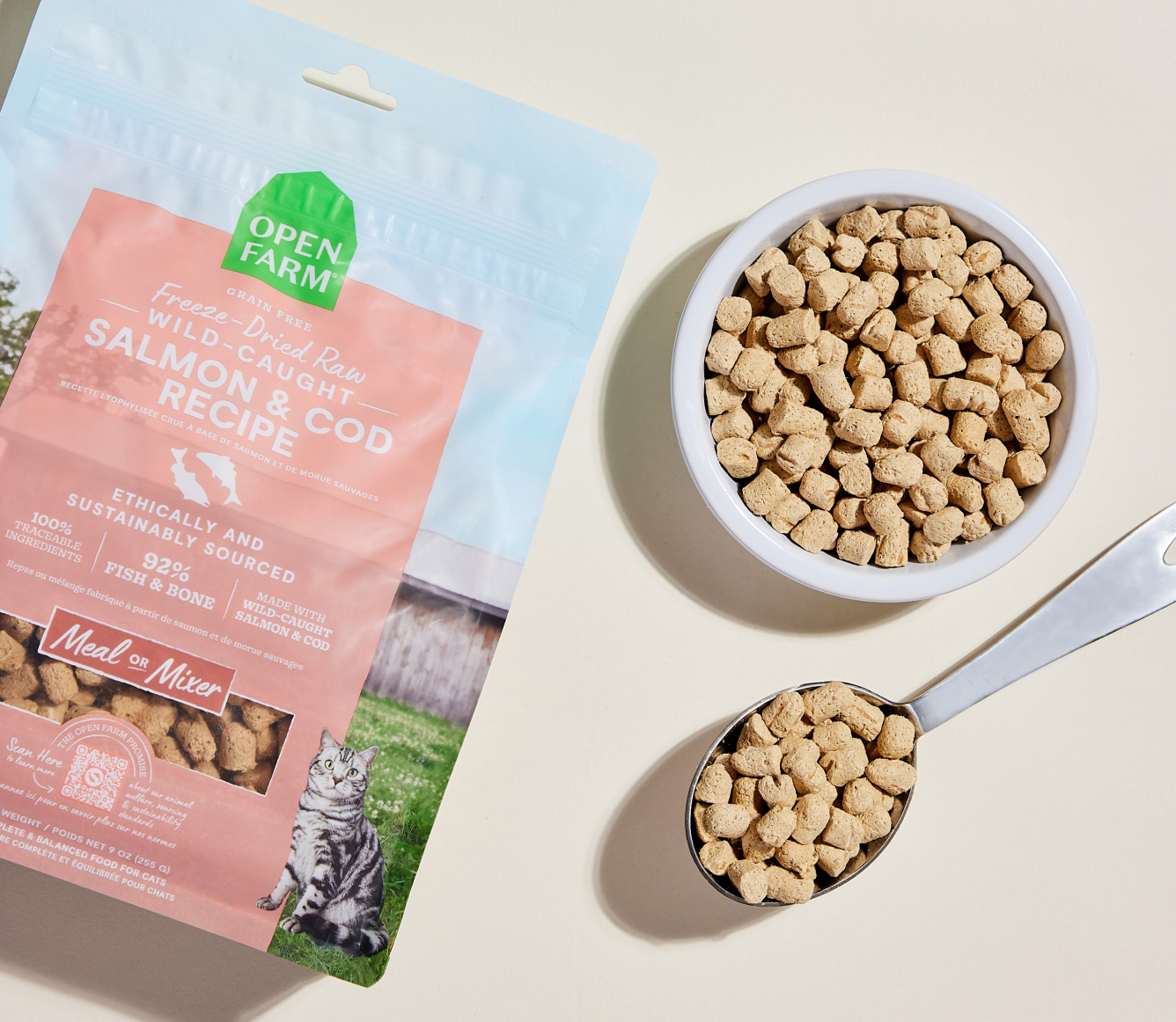 Salmon Cod Freeze Dried Raw Morsels for Cats Proudly Canadian