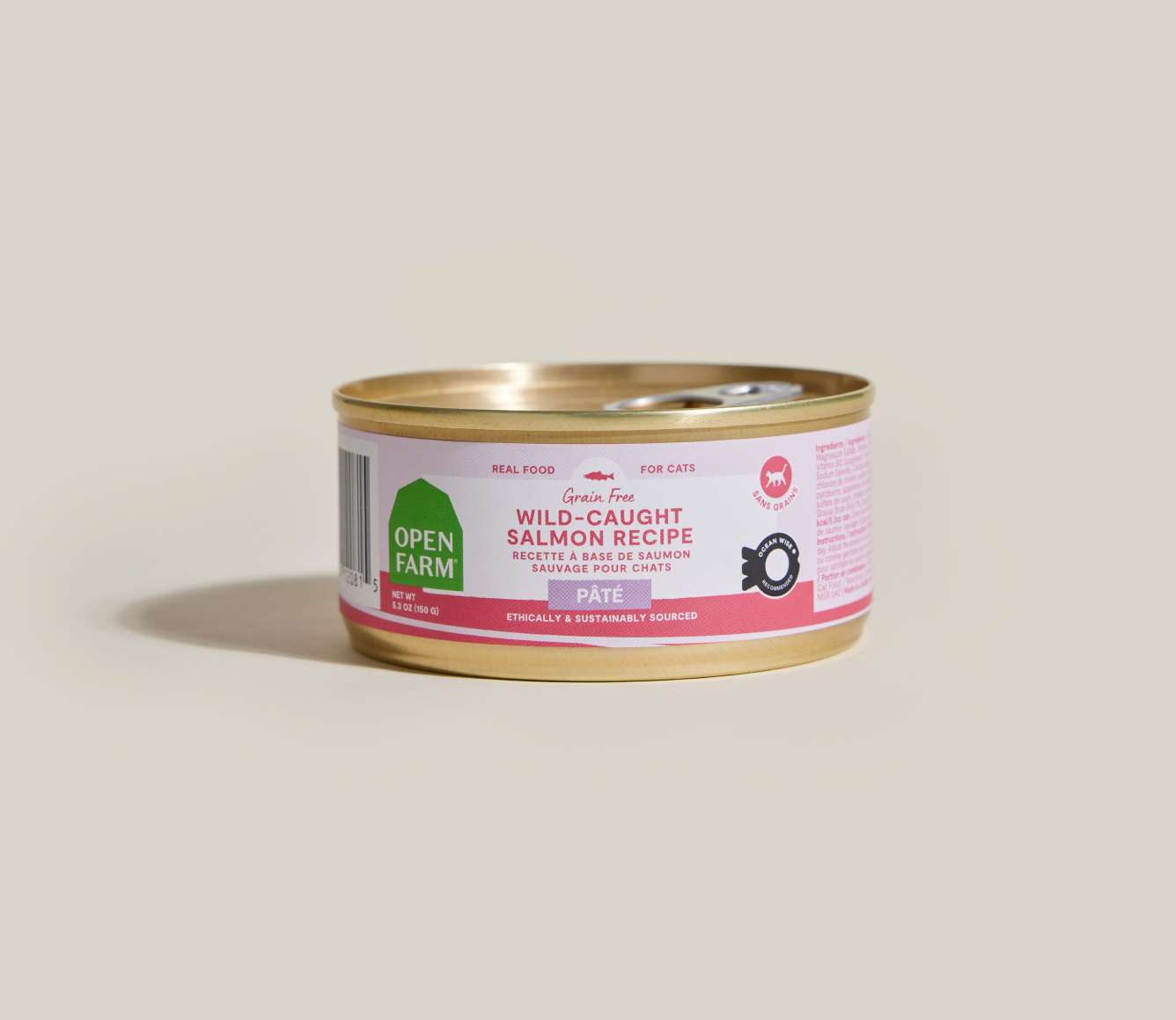 Wild-Caught Salmon Pâté for Cats Proudly Canadian Wet Food for Cats Open Farm