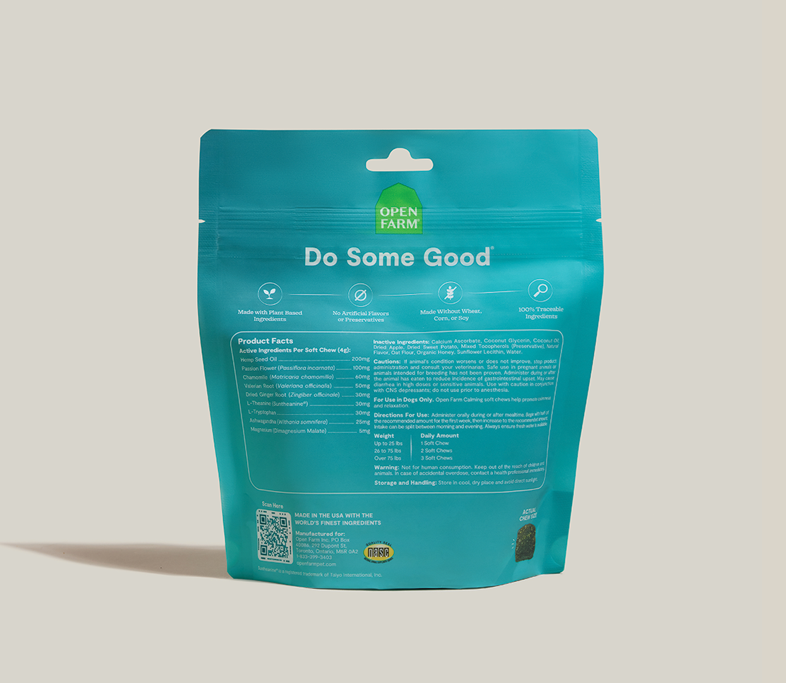 Calming Supplement Chews for Dogs