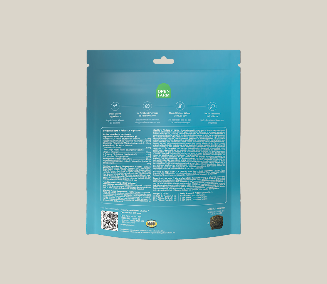 Calming Supplement Chews for Dogs