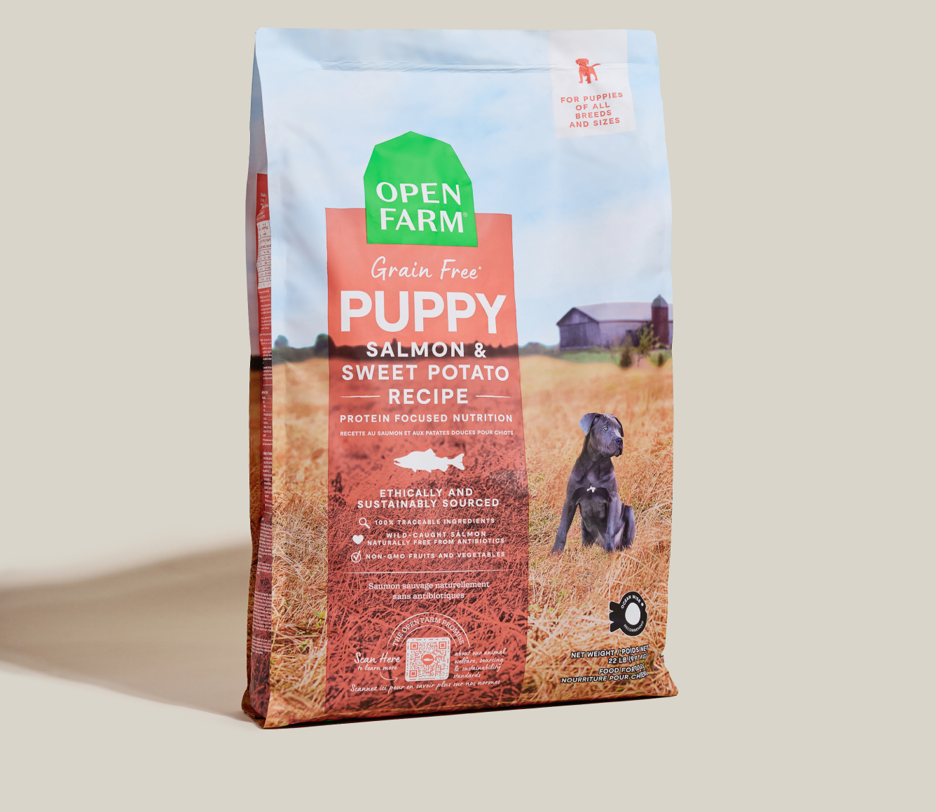 Salmon Puppy Kibble Proudly Canadian Grain-Free Dog Food Open Farm