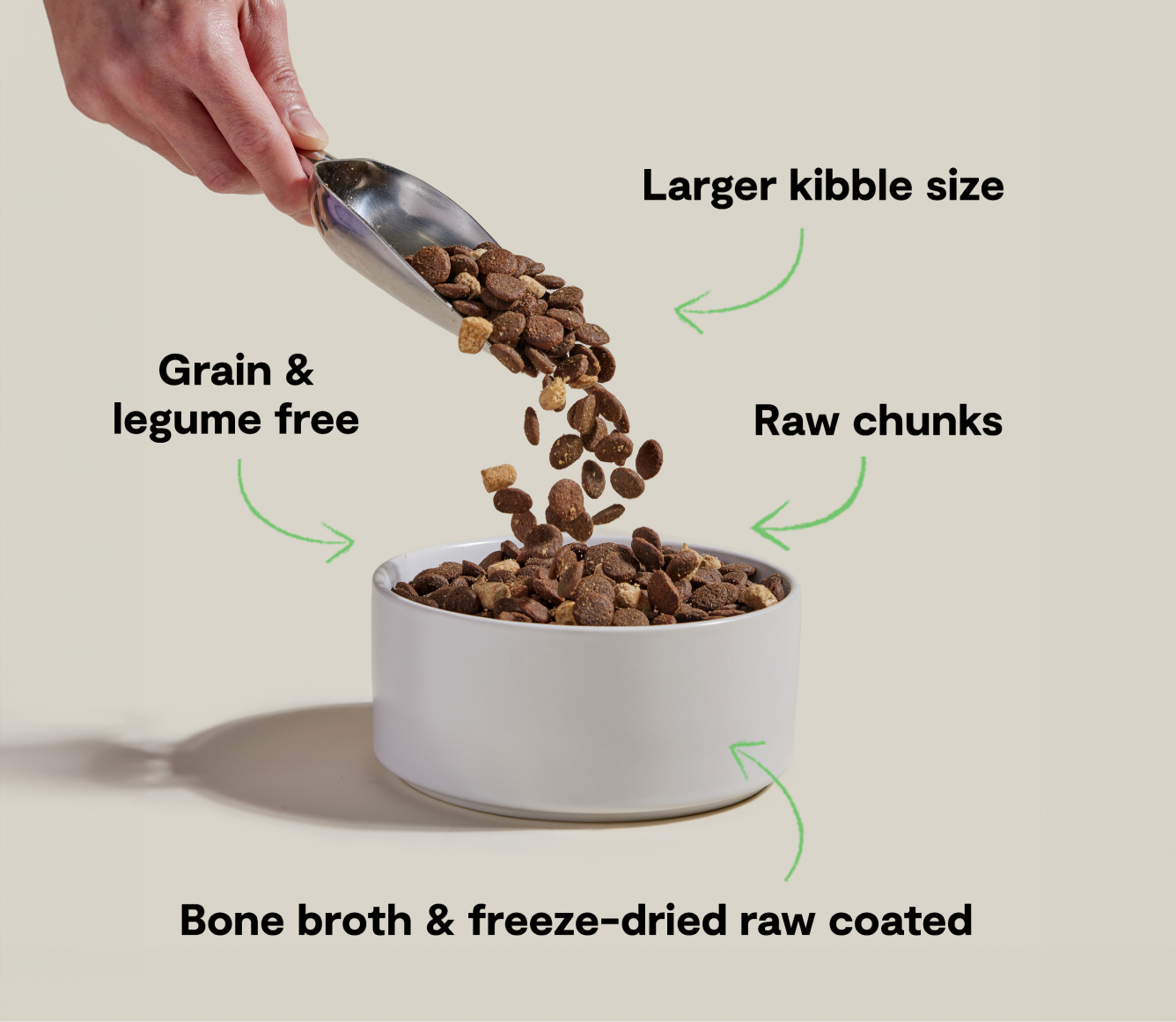 A closer look at Grain Free Dog Kibble With Lamb And Coconut