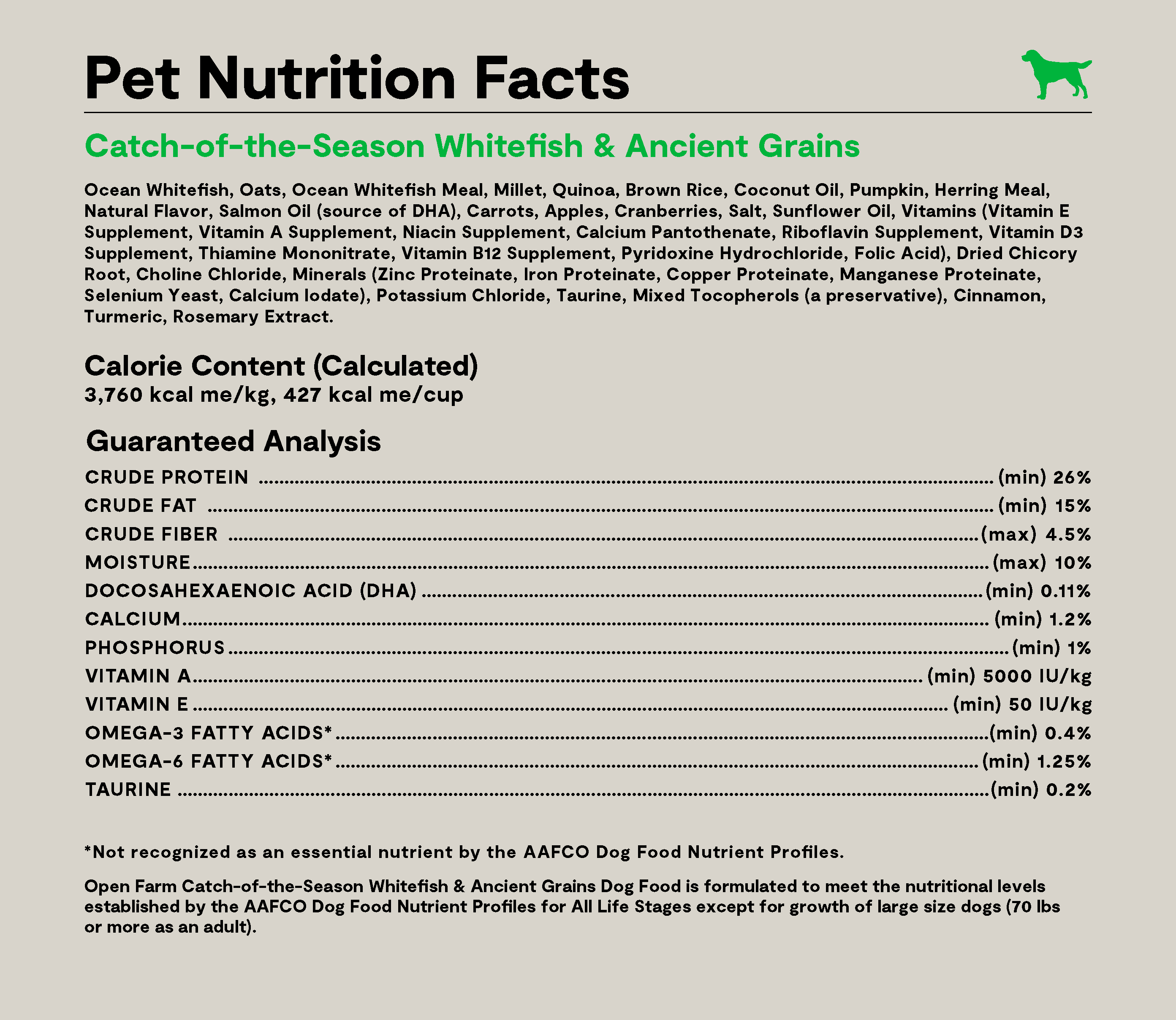 Whitefish & Ancient Grains Dog Kibble