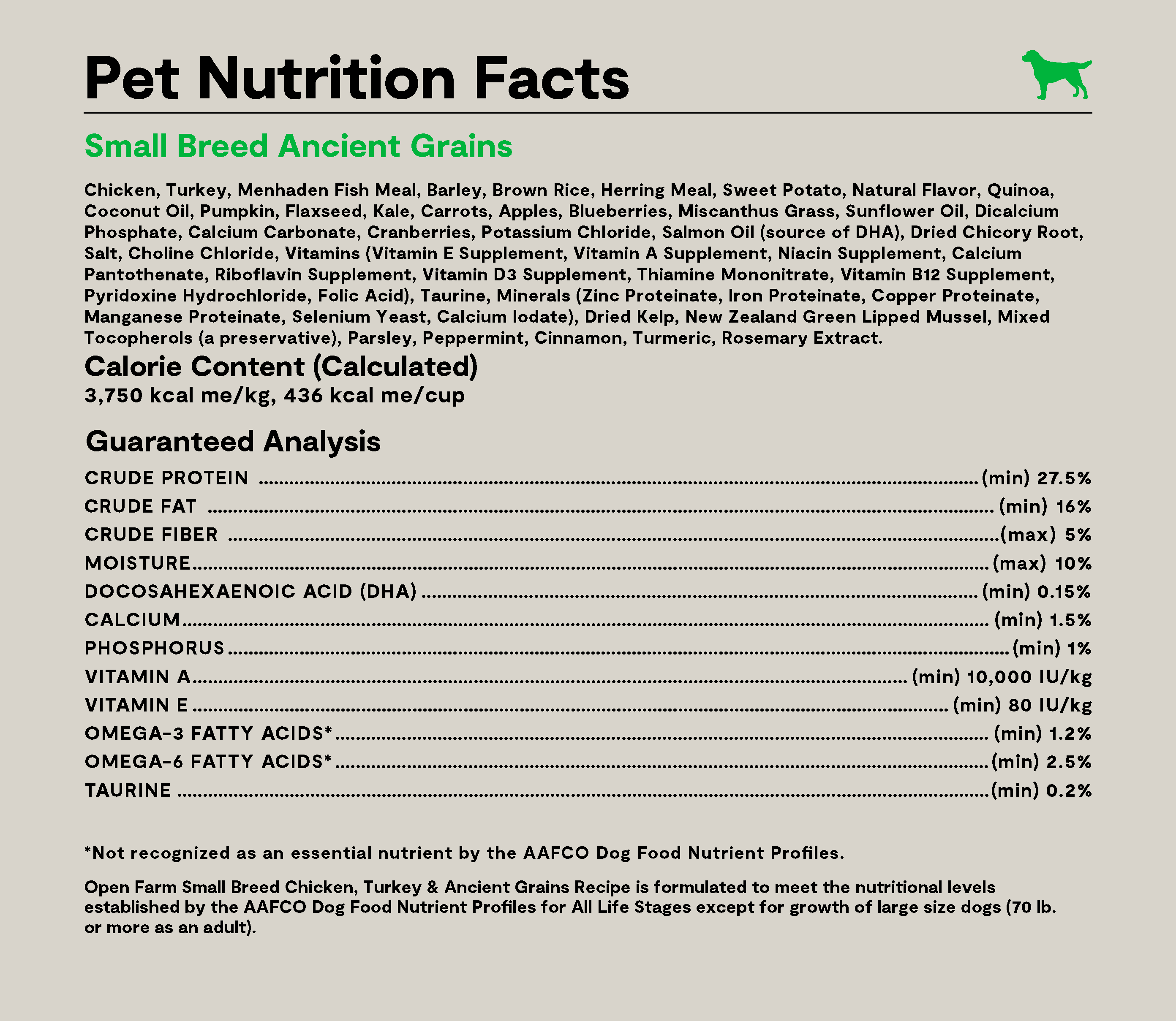 Small Breed Ancient Grains Dog Kibble