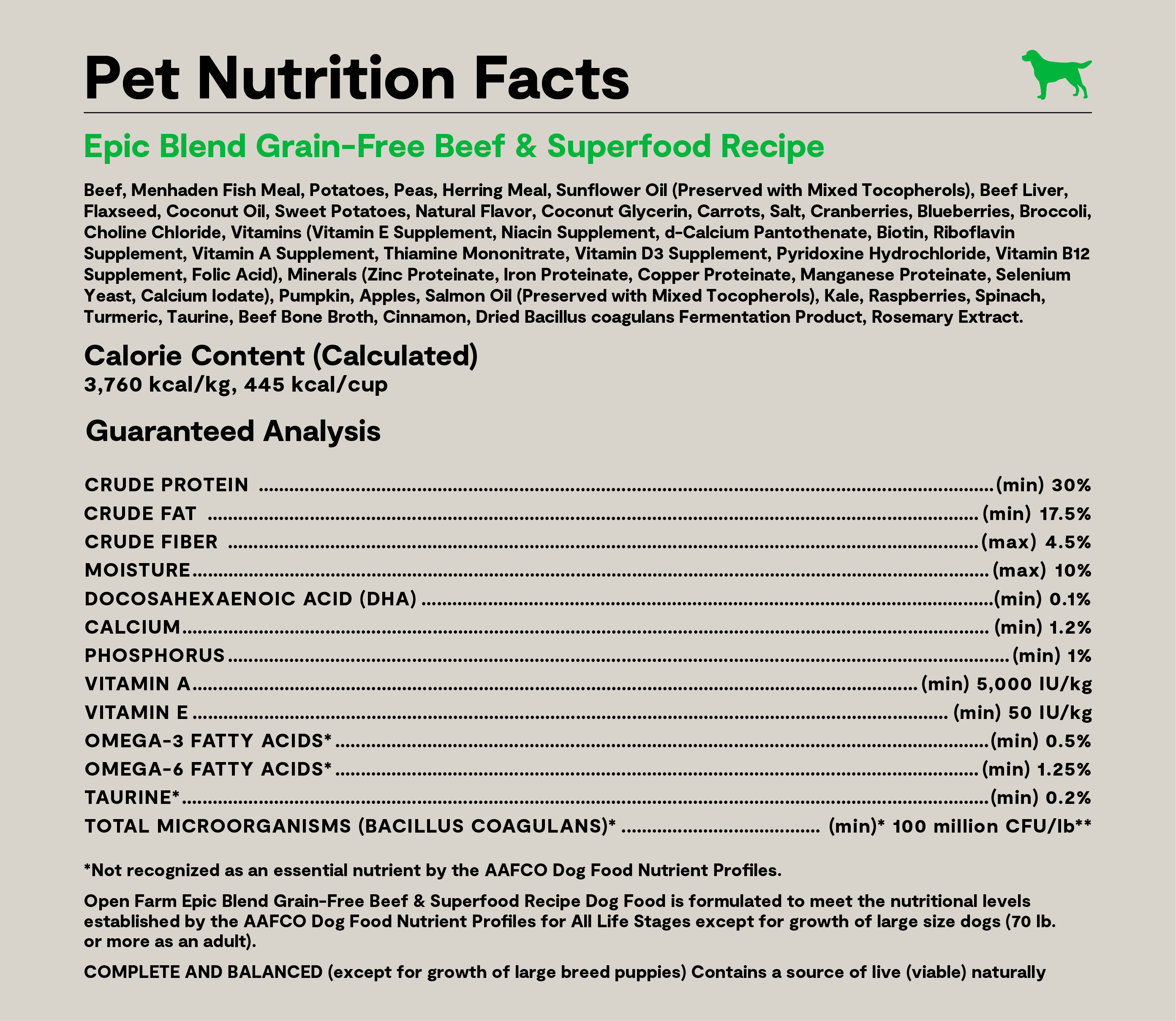 Epic Blend Beef & Superfood Grain-Free Dog Kibble