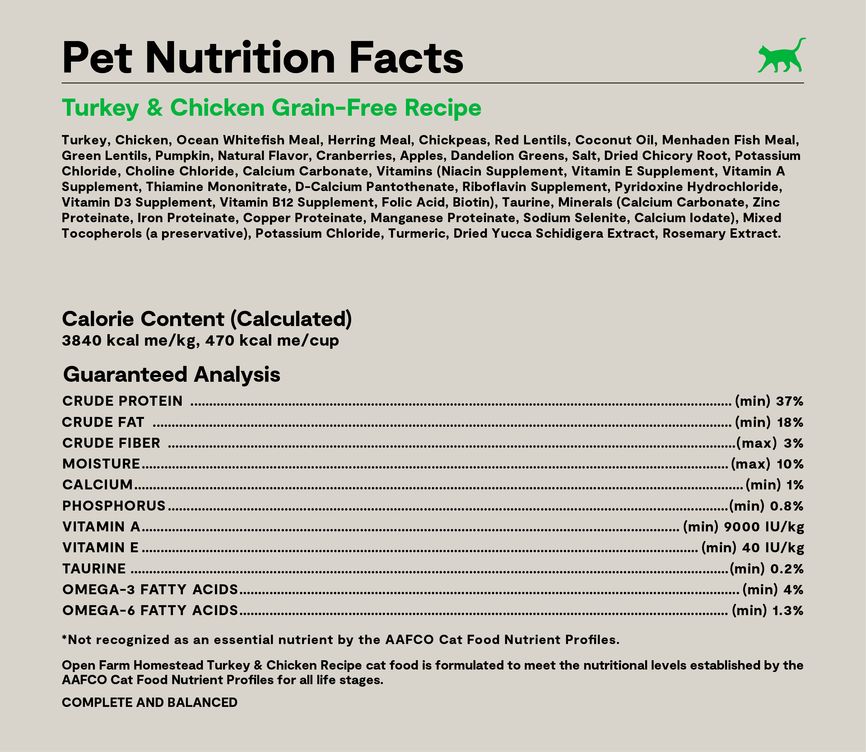 Homestead Turkey & Chicken Grain-Free Cat Kibble