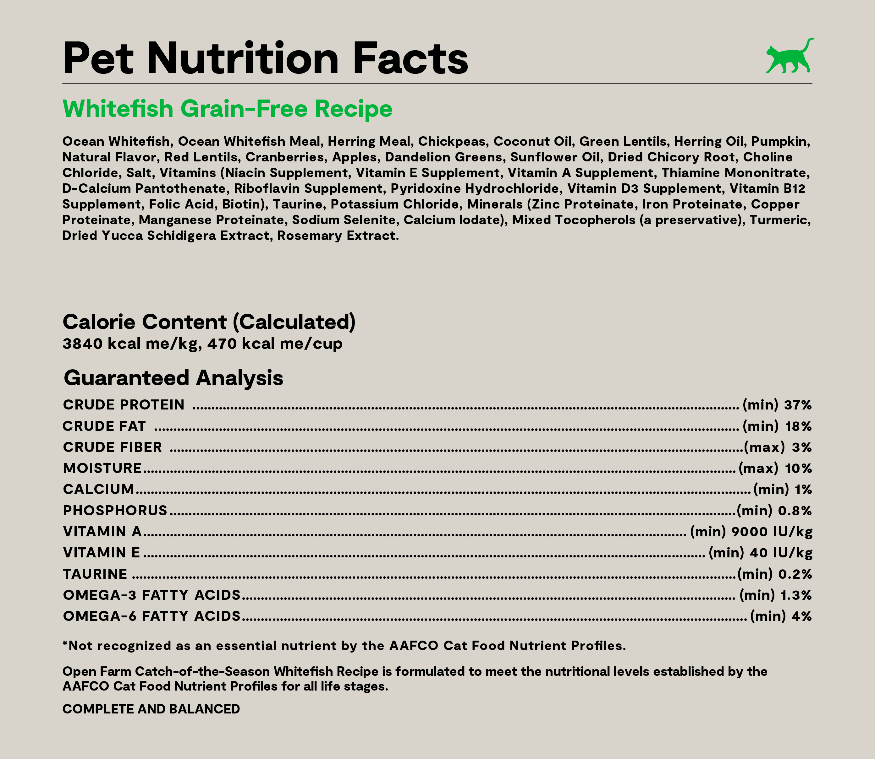 Whitefish Grain-Free Cat Kibble