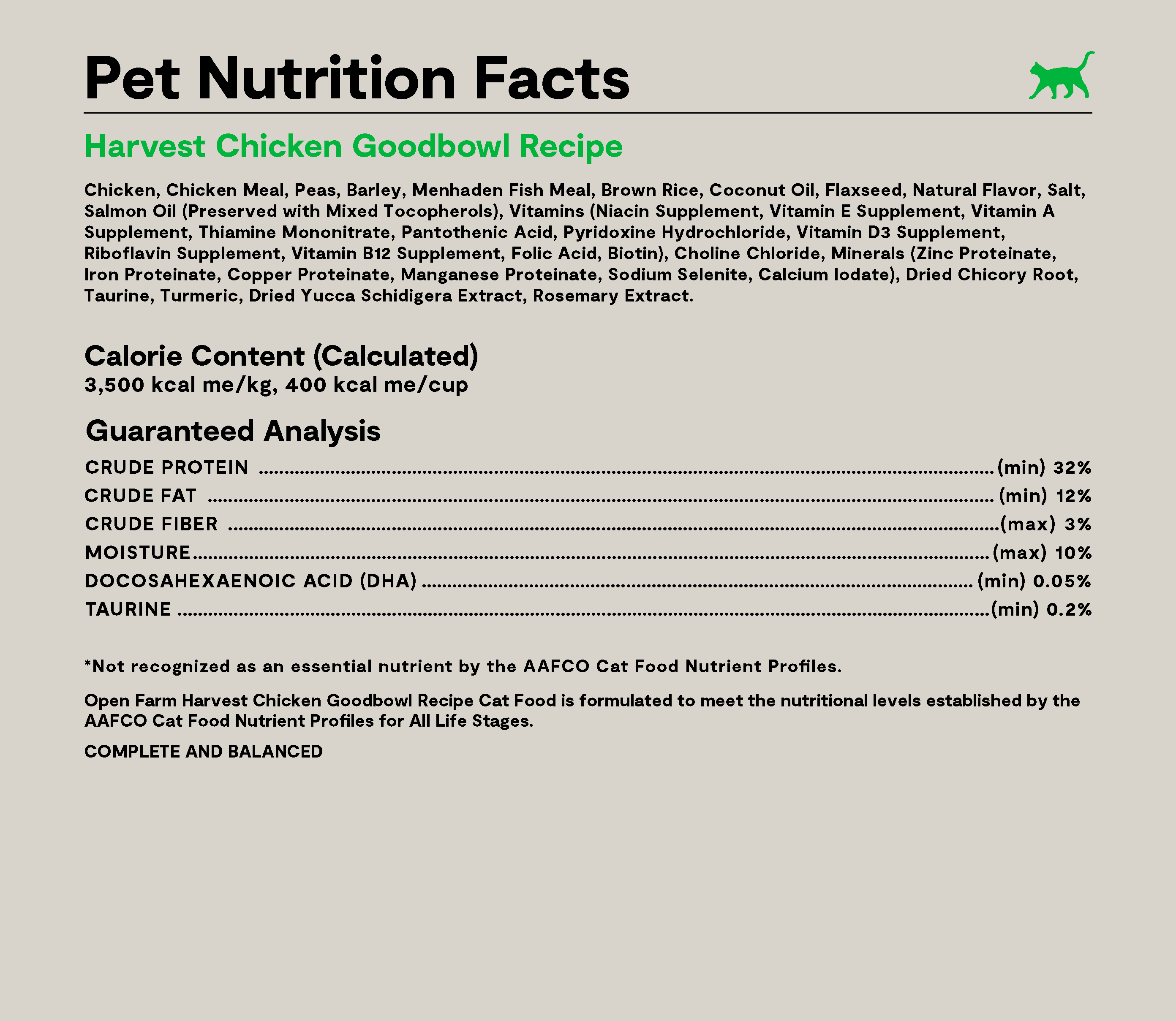 Goodbowl™ Harvest Chicken & Brown Rice Cat Kibble