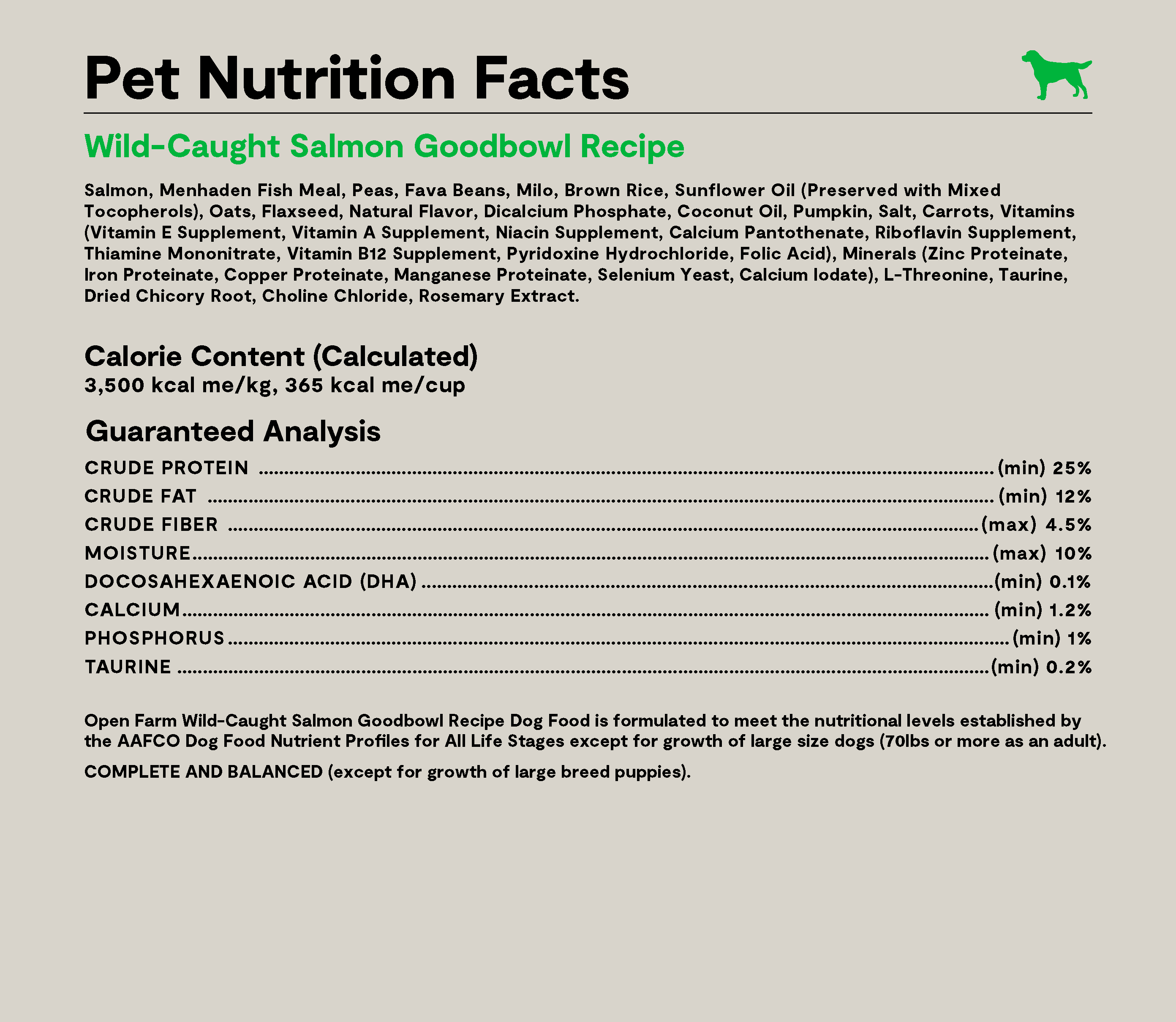 Goodbowl™ Wild-Caught Salmon & Brown Rice Dog Kibble