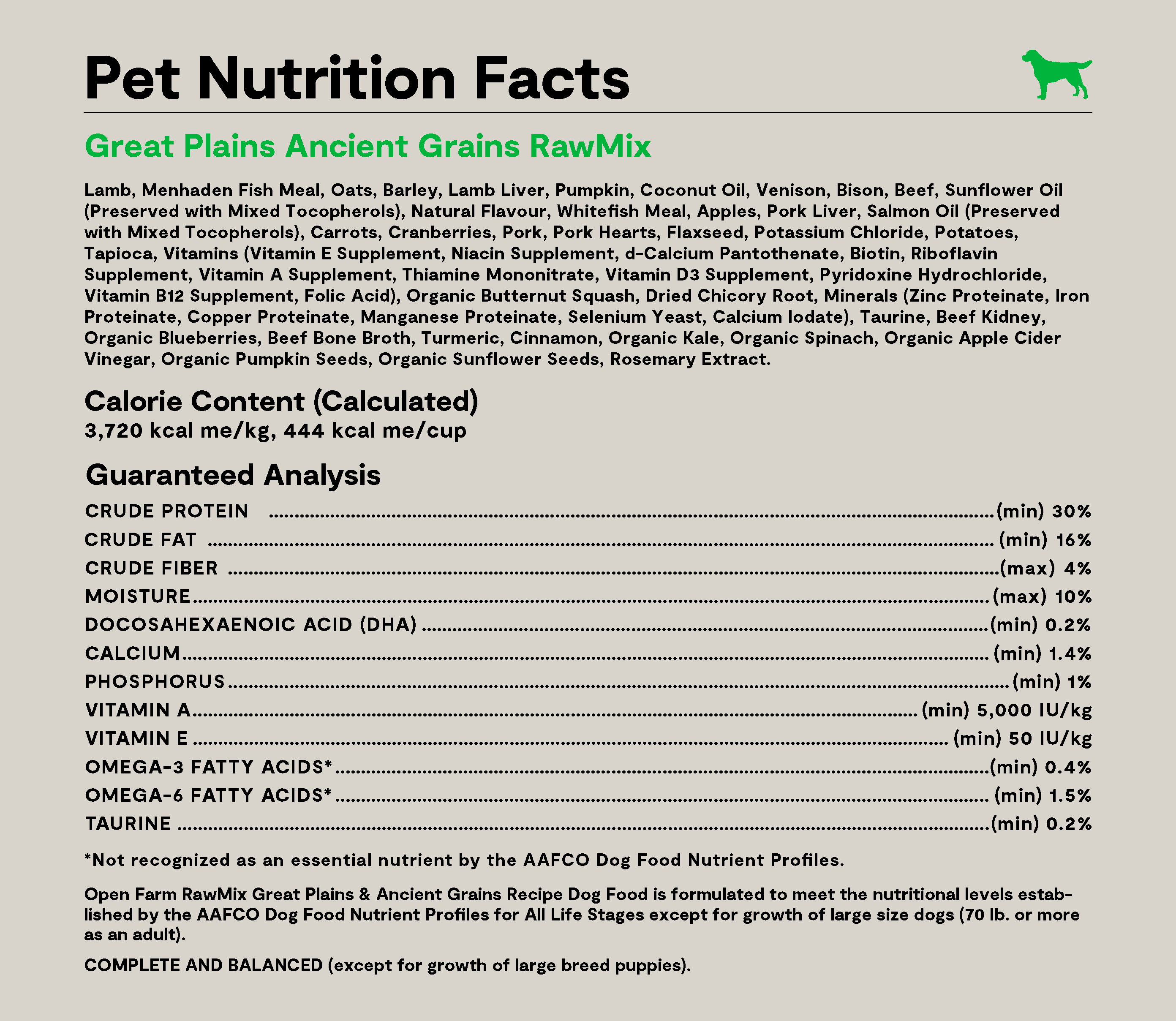 RawMix Great Plains Ancient Grains Dog Kibble