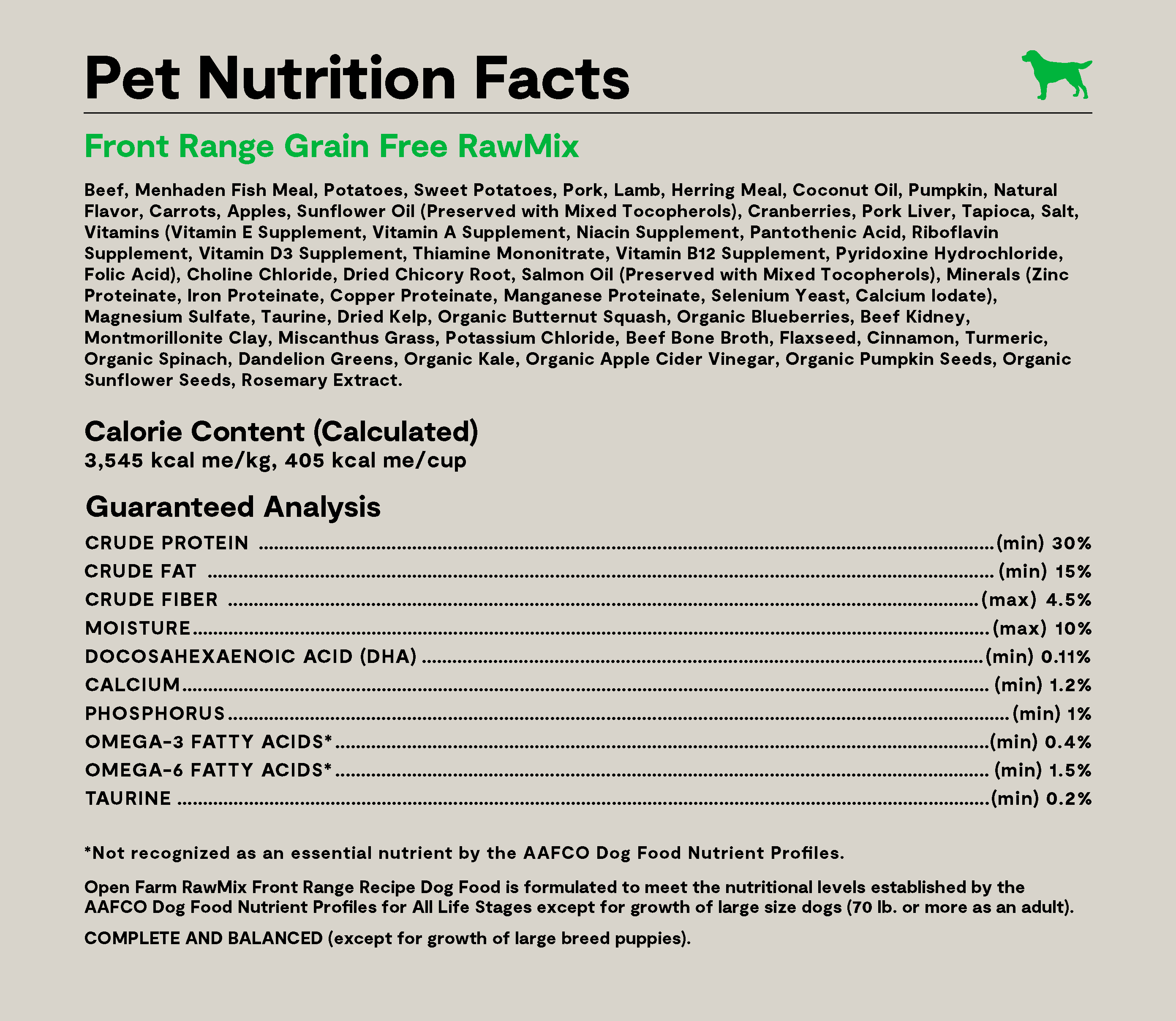 RawMix Front Range Grain-Free Dog Kibble