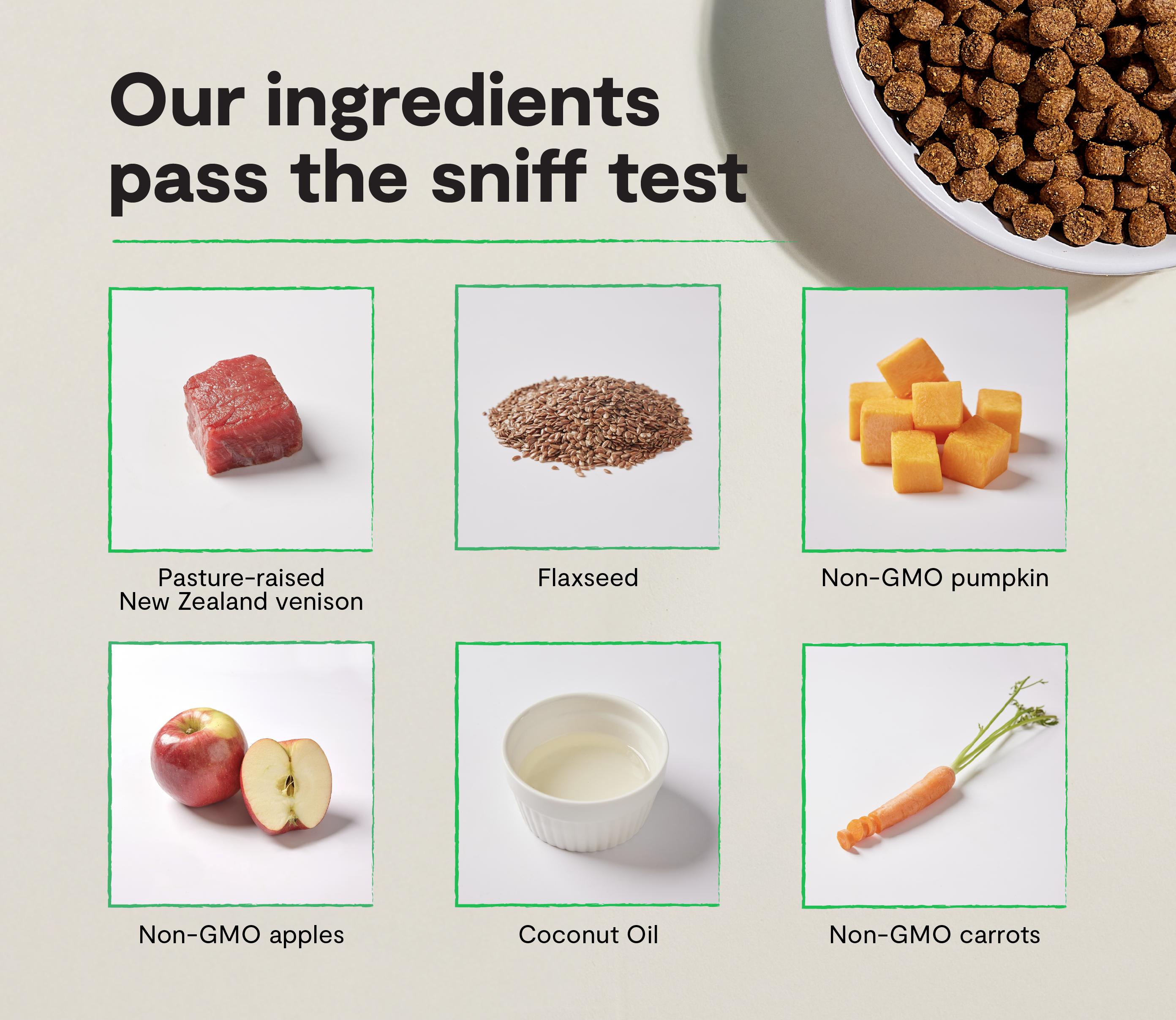 Nourriture sèche pour chiens sans grains de cerf de Nouvelle-Zélande