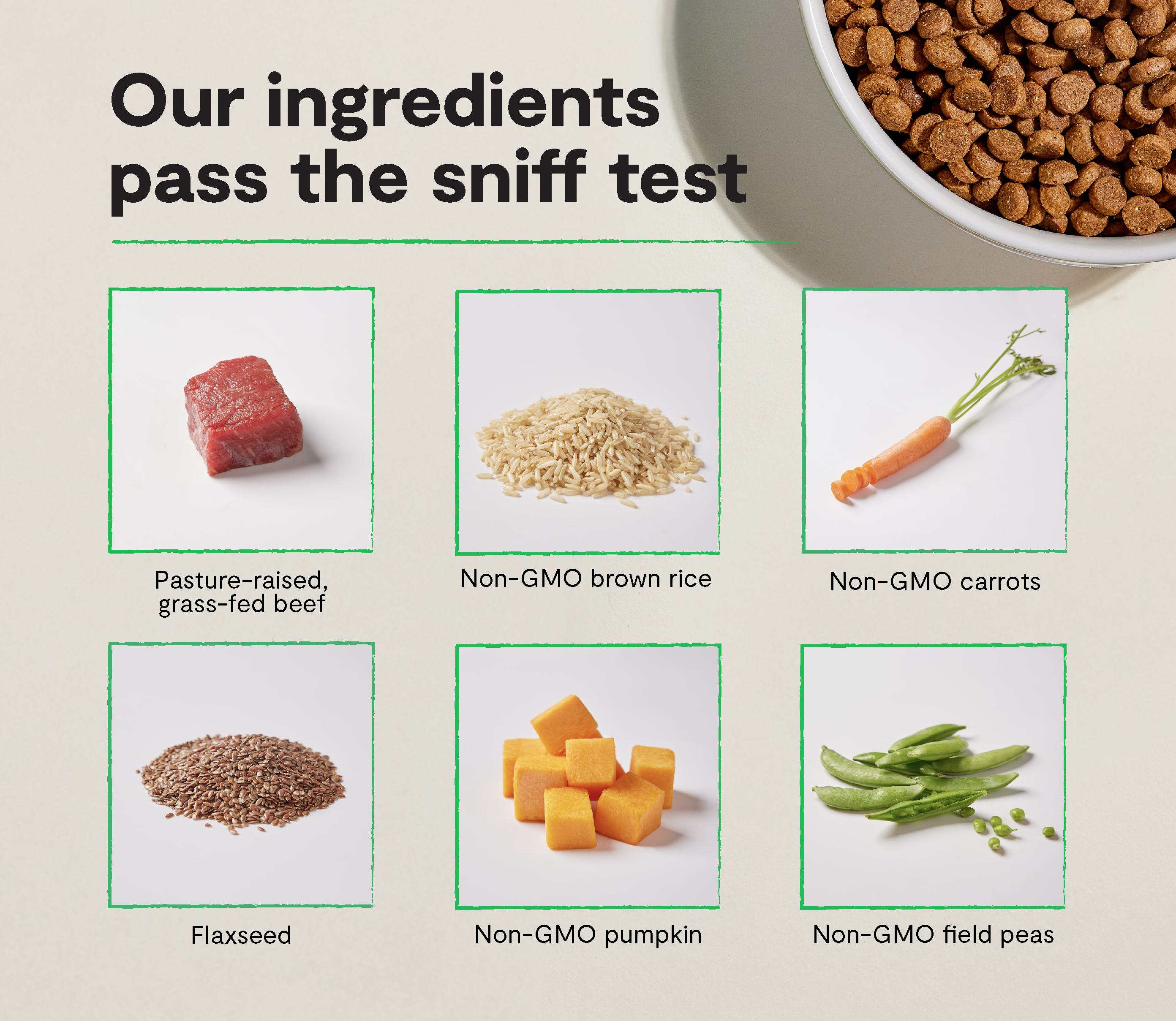 Goodbowl™ Grass-Fed Beef & Brown Rice Dog Kibble