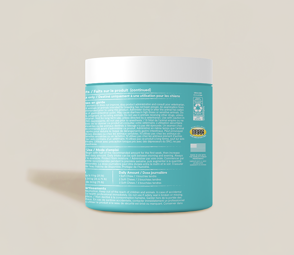 Calming Health Supplement Chews for Dogs