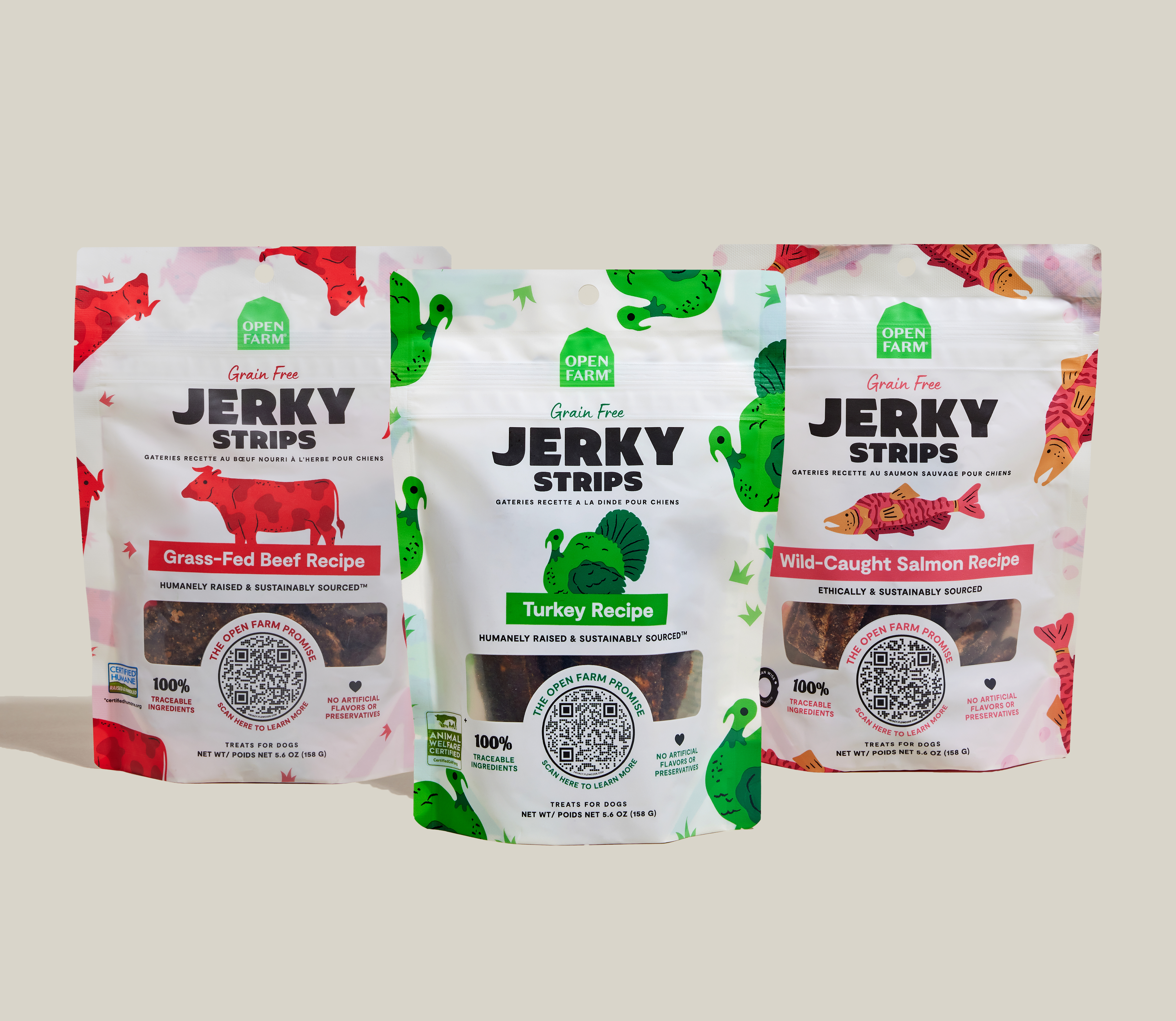 Jerky Strips Treat Variety Pack for Dogs
