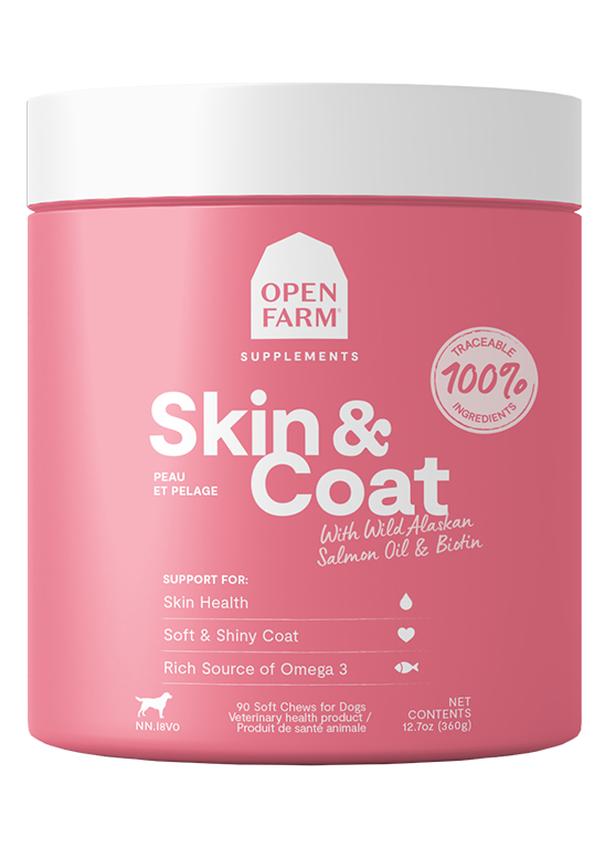 Skin & Coat Food Supplement Chews for Dogs