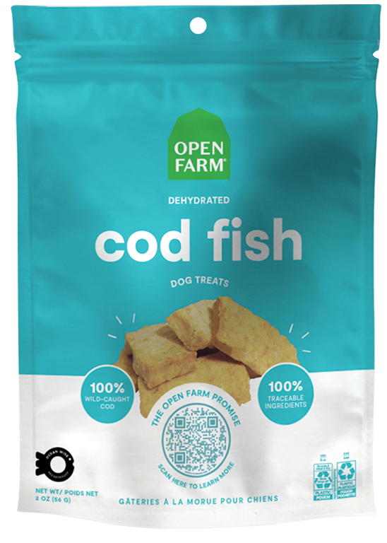 Cod Fish Canda Cod Fish Dehydrated Dog Treats | Proudly Canadian Dog Food | Open Farm ...