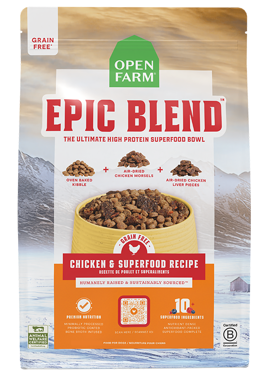 Epic Blend Chicken & Superfood Grain-Free Dog Kibble