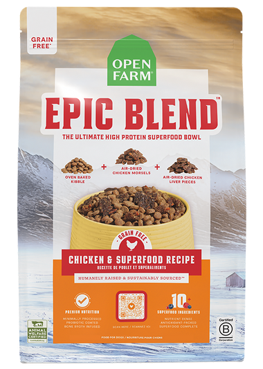 Epic Blend Chicken & Superfood Grain-Free Dog Kibble