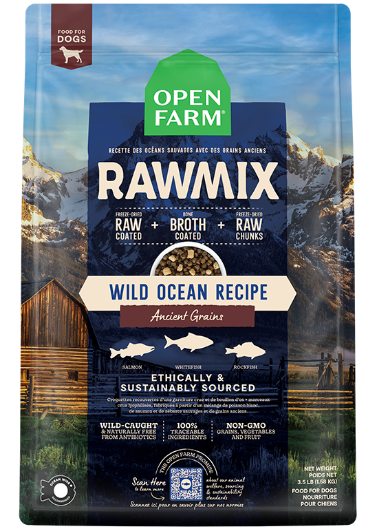 Wild Ocean grains anciennes  RawMix pour chiens