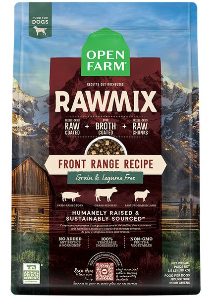 Front Range RawMix for Dogs Grain Free Dog Food Open Farm Open Farm Canada