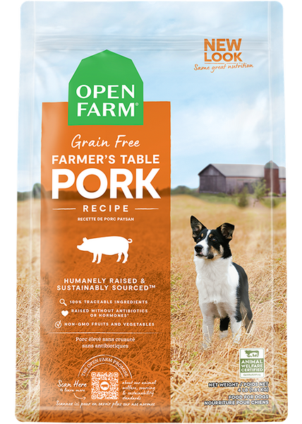 Farmers Table Pork Dry Dog Food Grain Free Nutrient Rich Open Farm Open Farm Canada