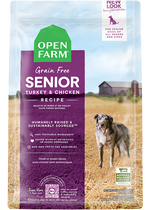 Nourriture sèche pour chien senior sans grains